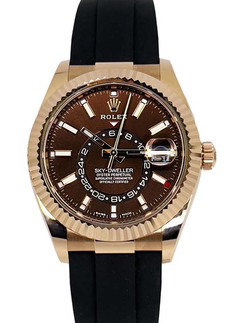 rolex sky dweller chocolate dial price|rolex sky dweller gold price.